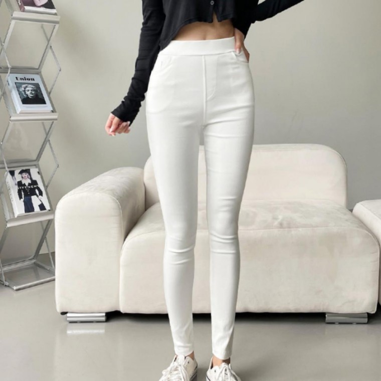 스키니 반하이 밴딩 스판 팬츠 베론팬츠 여성 슬림 - 상품 이미지