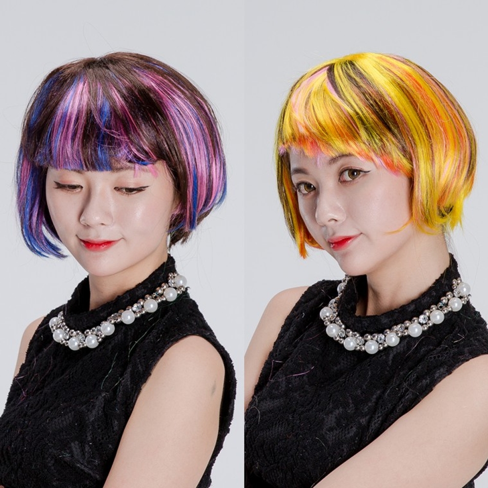 단발 파티 가발 크리스마스 할로윈 이벤트 - 상품 이미지