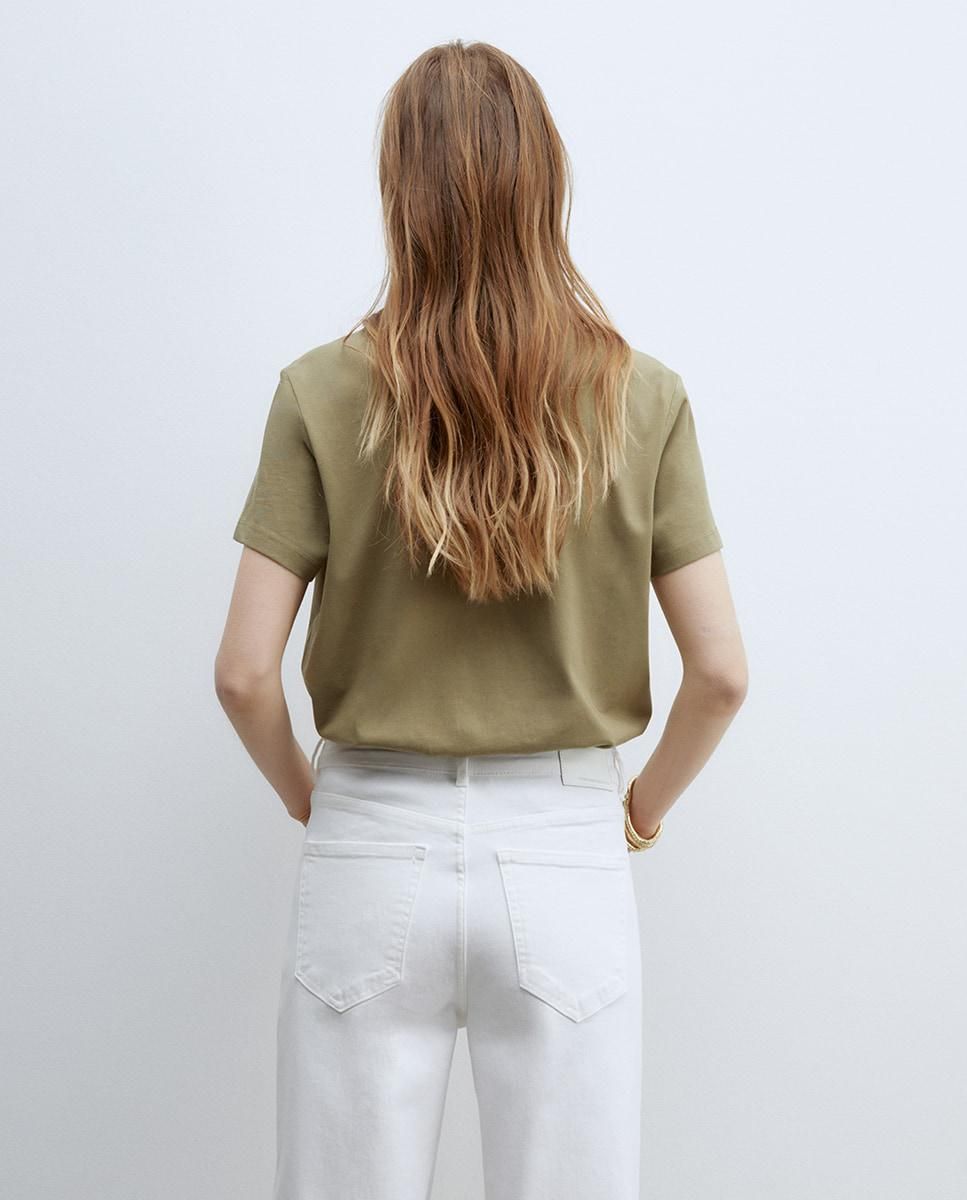스페라 프린트 코튼 반팔 티셔츠 58360611386 KAKI - 상세 이미지 3