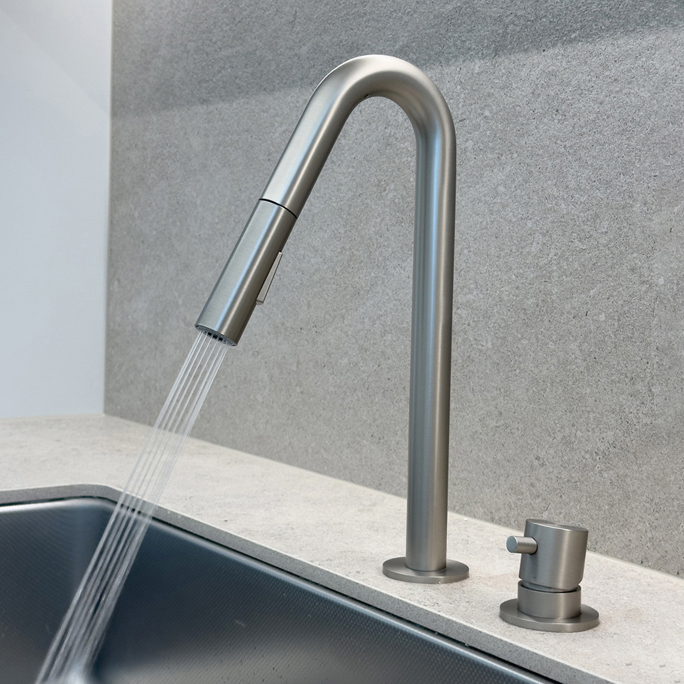 라우체 쿠치나 무광 니켈 주방 싱크수전 쿠치나TM0024N