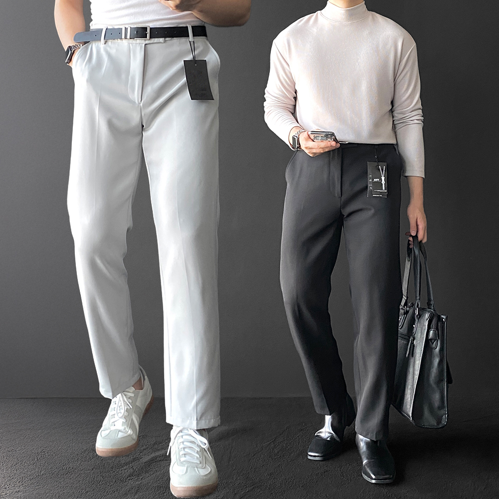 링클프리슬랙스 남자밴딩슬랙스 구김없는바지 - 상품 이미지