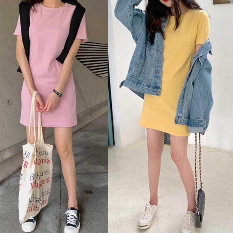 캐주얼 여성 휴야 야지 원피스 봄원피스 여름 치마 여자옷 20대 색시 하객 패션 반팔 - 상품 이미지