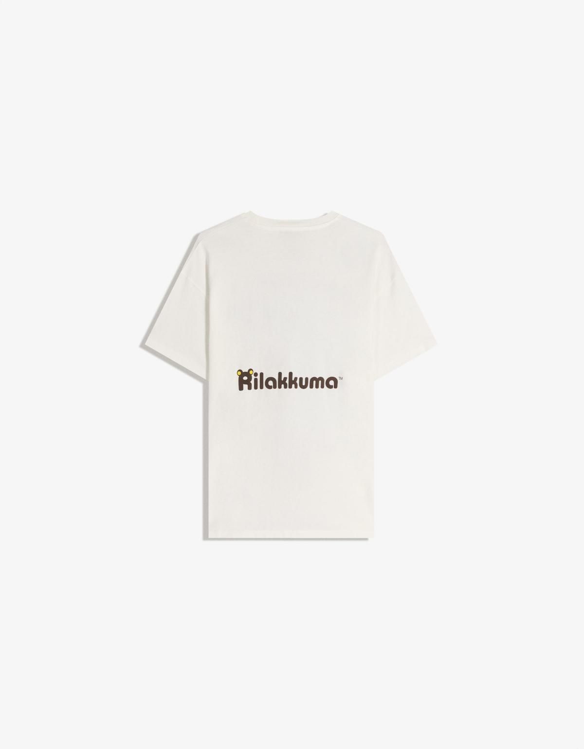 버쉬카 리락쿠마 프린트 데일리 반팔 티셔츠 7837/256 OFF WHITE - 상세 이미지 5