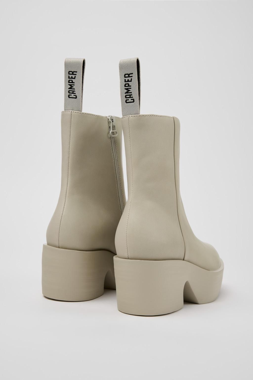 캠퍼 경량 베이지 플랫폼 미들부츠 Billie K400754-006 BEIGE - 상세 이미지 3