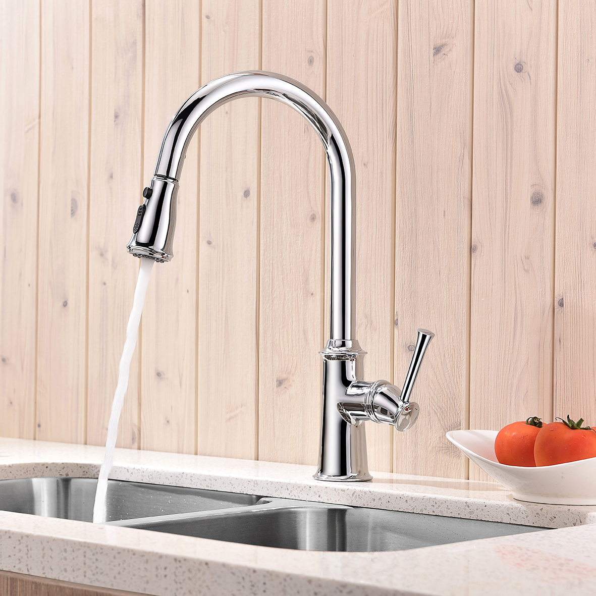 라우체 클래식 크롬 주방 싱크수전 클래식5112