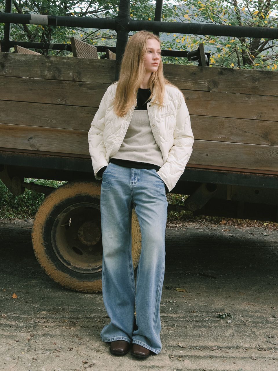 [엘씨브이] VINTAGE WASH BOOTSCUT DENIM PANTS_BLUE - 상세 이미지 2