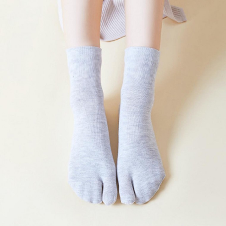 족발 양말 무지 중목 여성 엄지 쪼리 고탄력 - 메인 이미지