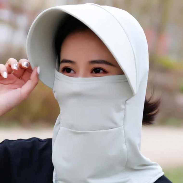 여자 나들이 그늘 모자 야외 활동 얼굴 가리개 선캡 햇빛 가리캡 물놀이 스포츠썬캡 러닝 - 메인 이미지
