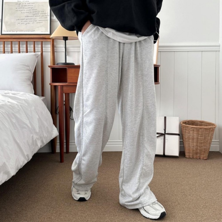 밴딩 팬츠 남성 바지 추리닝 와이드 넓은 편한 - 상품 이미지