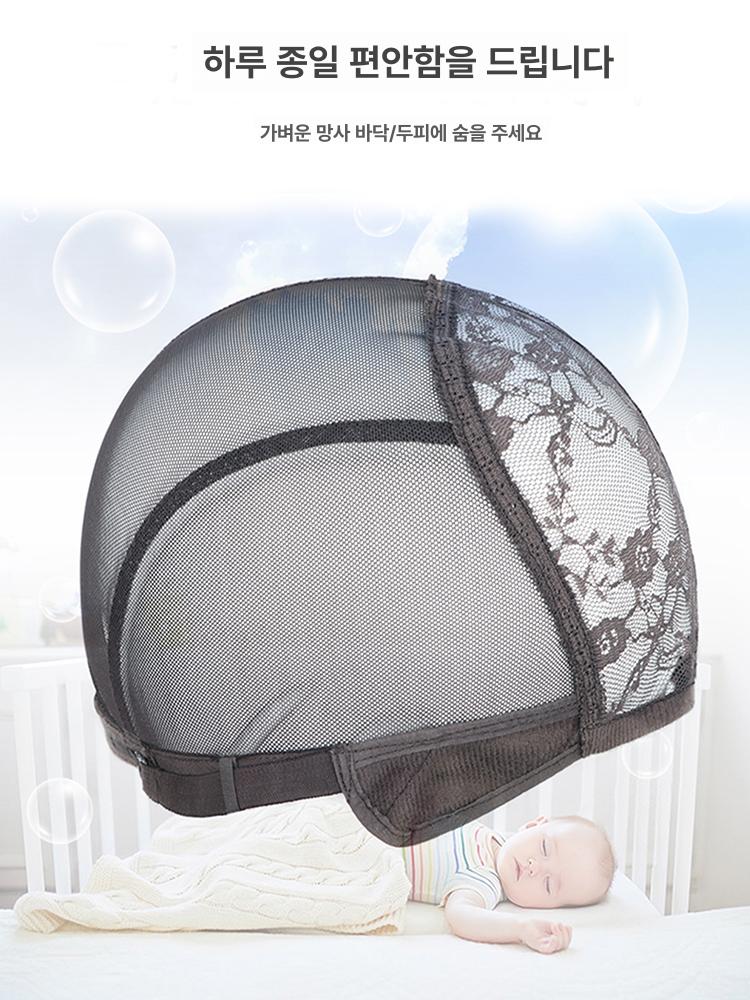 여성 숏 짧은 곱슬 펌 인모혼합 웨이브 가발 항암가발 35cm 내추럴 컬러 - 상세 이미지 3