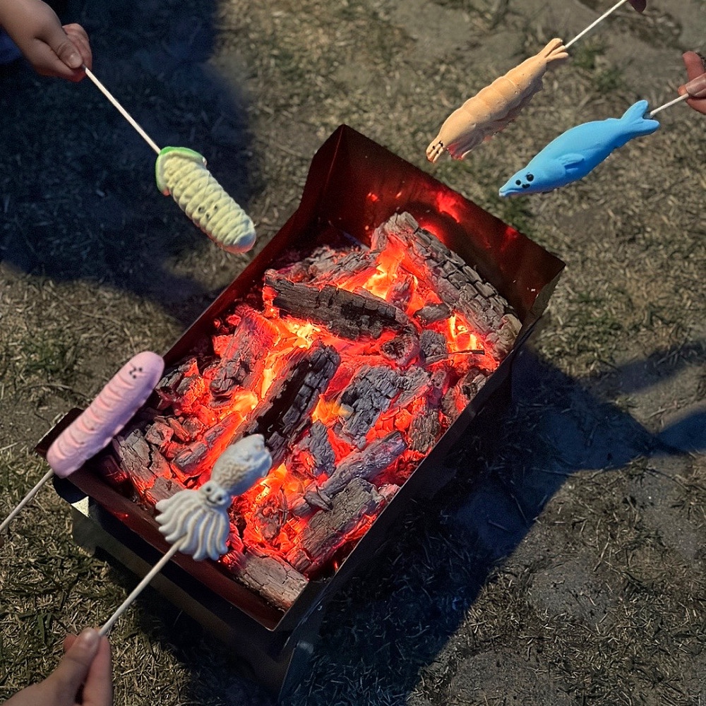 캠핑 숯불 바베큐그릴 화로대 불멍 이중연소 우드스토브 개인 접이식 미니 화로 - 상세 이미지 3