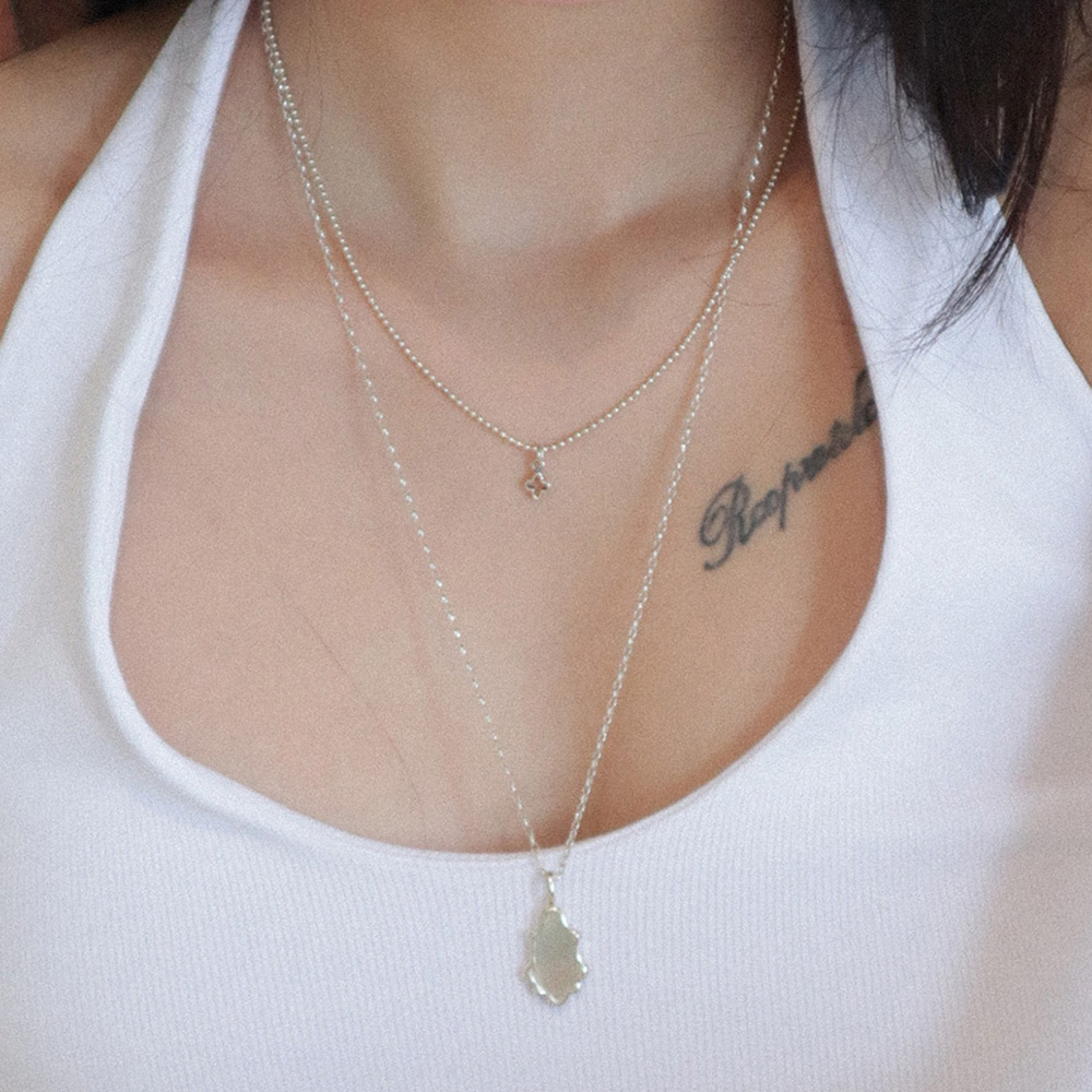 미니 클로버 네크리스 실버925 Mini Clover Necklace - 상세 이미지 3