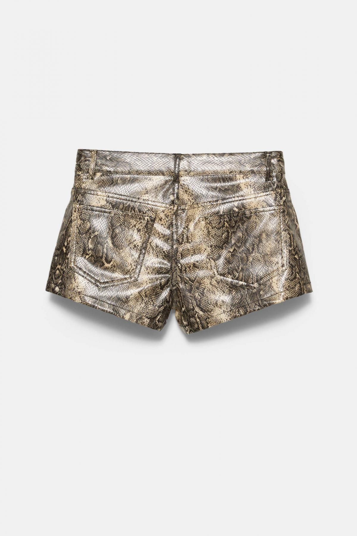 풀앤베어 레더 이펙트 애니멀 프린트 하이웨스트 반바지 7696/349 SNAKESKIN PRINT 이미지 7