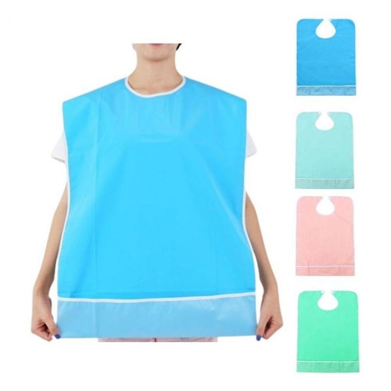 방수 노인용 간병 턱받이 앞치마 용품 65CM 성인 어르신 식사 오염 방지 요양원