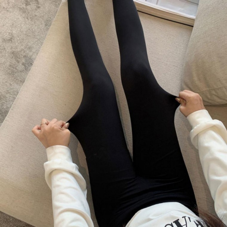 레깅스 여자 스판 블랙 무지 베이직 데일리 편한 - 상품 이미지