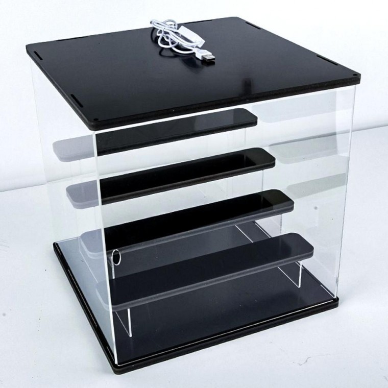 4층 피규어 장식장 투명 조명 진열 케이스