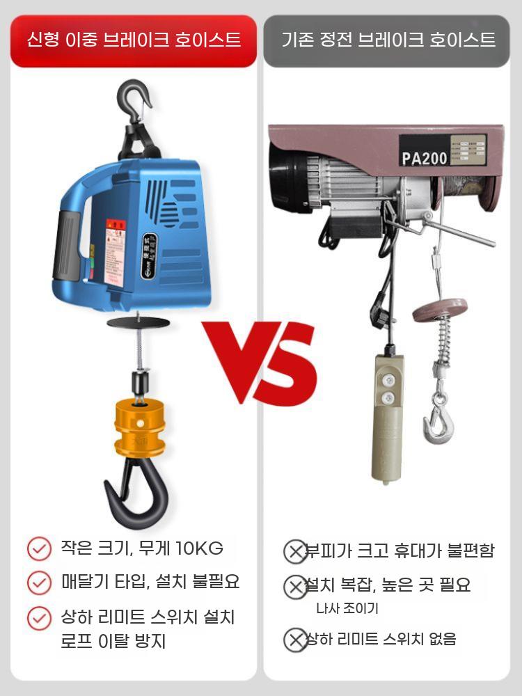 전동 체인블럭 크레인 500kg 와이어 호이스트 - 상세 이미지 2