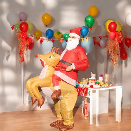 상세참조 소망상점 시선강탈 루돌프 탄 산타 에어수트 크리스마스코스튬의상 크리스마스산타슈트