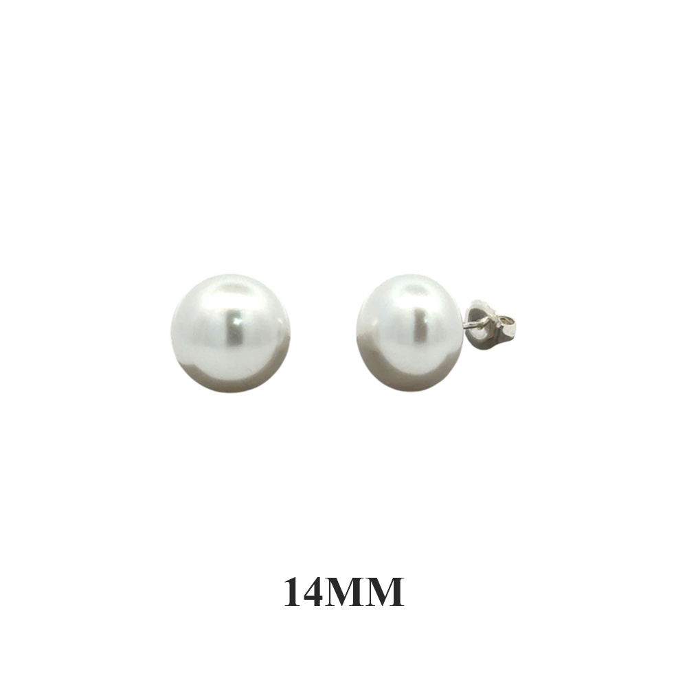 실버925 왕진주 볼드 귀걸이 12-16mm - 상세 이미지 3