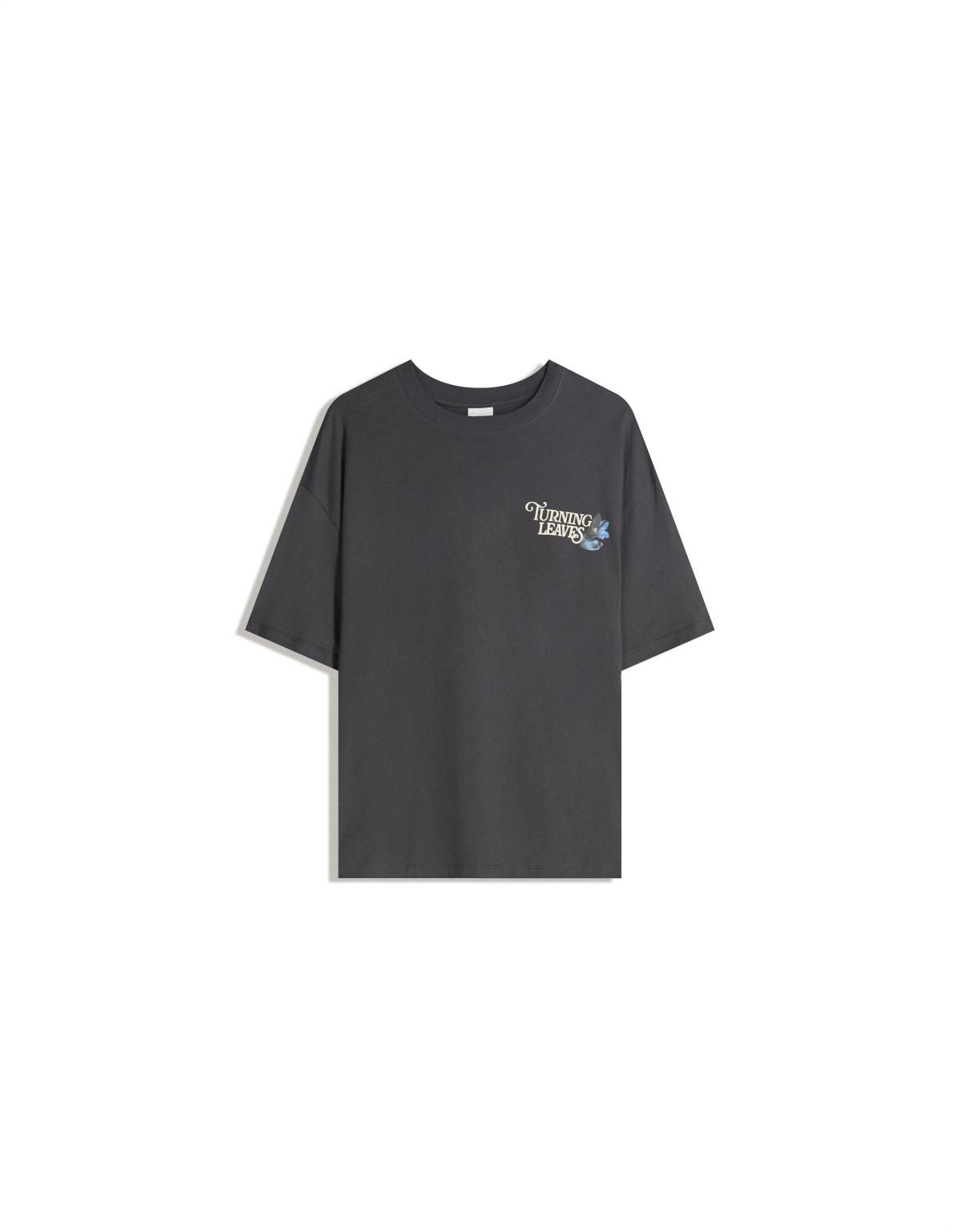 버쉬카 프린트 오버사이즈 반팔 티셔츠 7657/187 DARK GREY - 상세 이미지 2