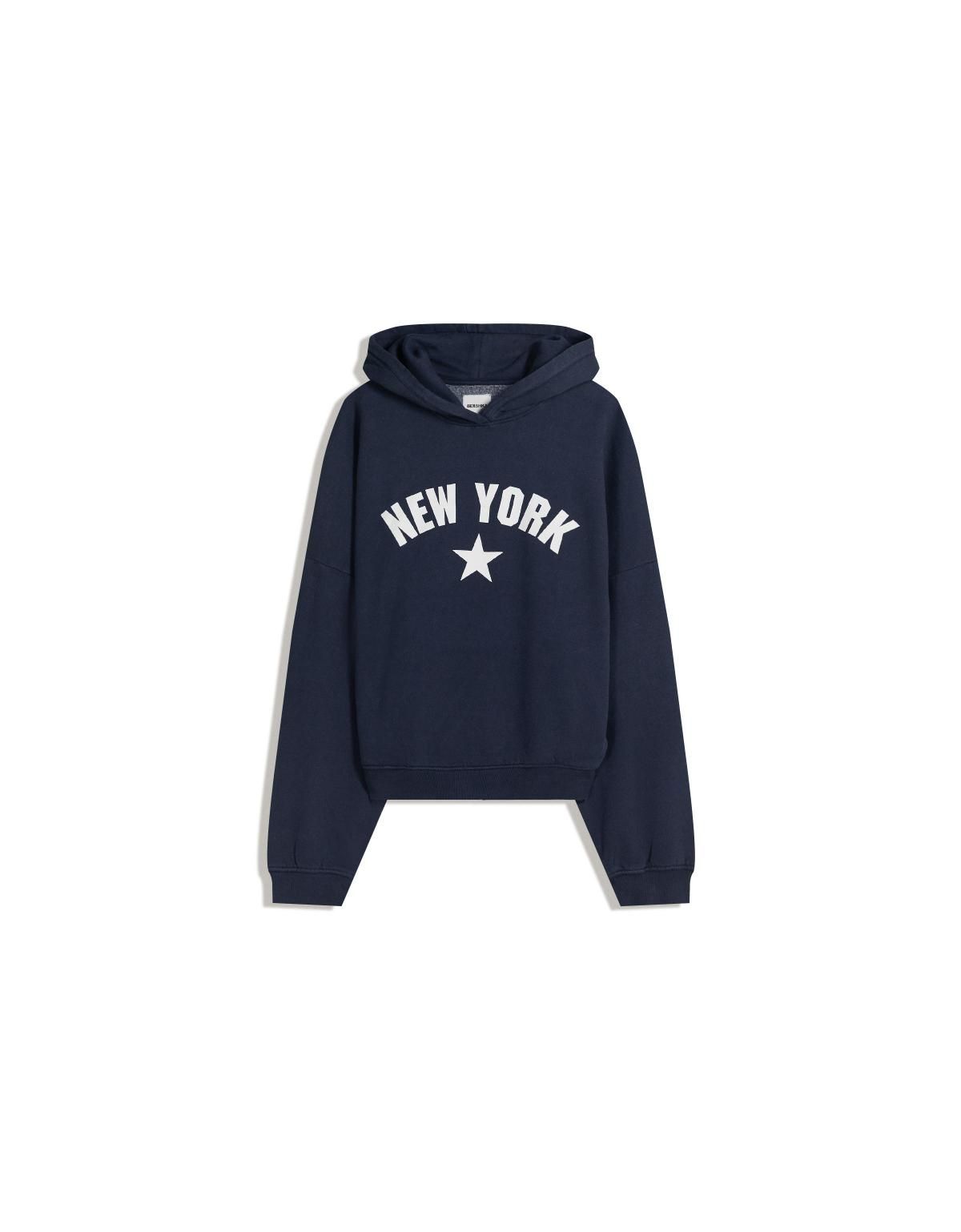 버쉬카 뉴욕 스타 프린트 네이비 후드티 7201/700 NAVY - 상세 이미지 3