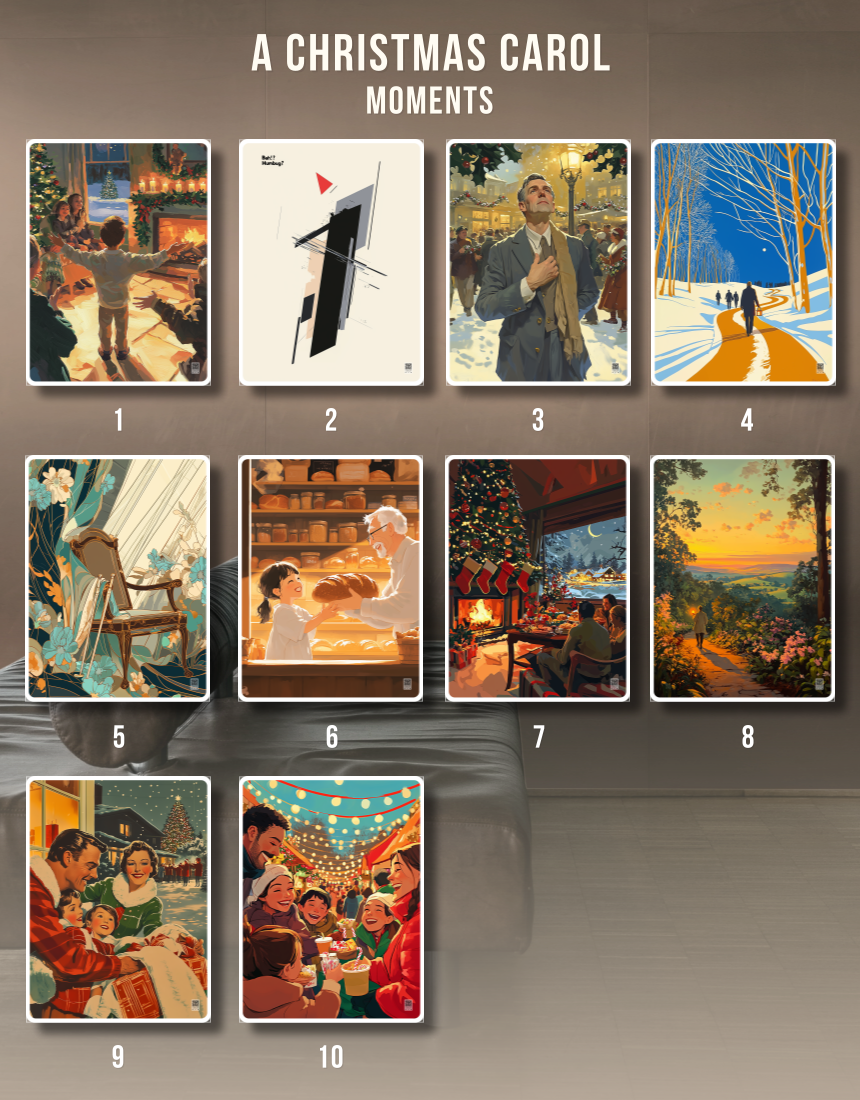 액자테이블 카페 식탁 틈새 소형 싱글 찻상 크리스마스 캐롤