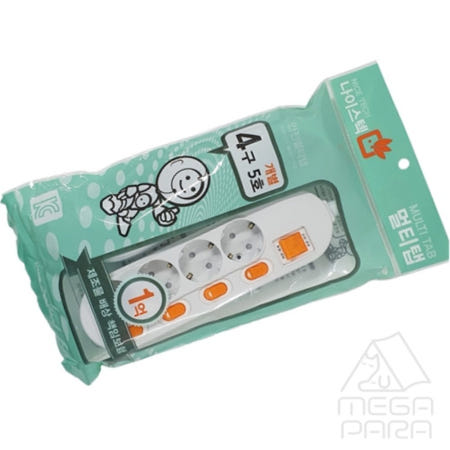 도하름 멀티탭 개별 4구5호 4.5m 20P 전기멀티탭