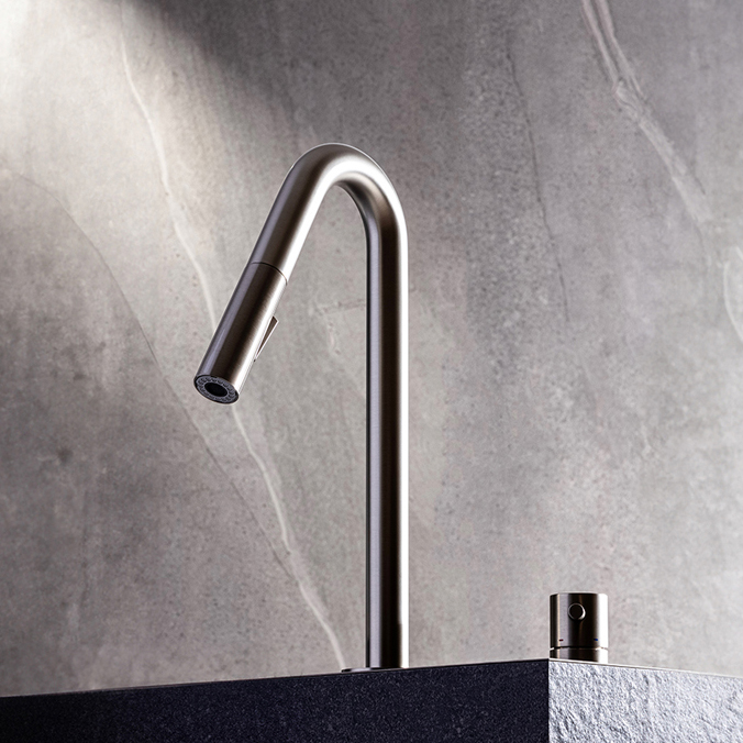 라우체 쿠치나 무광 니켈 주방 싱크수전 쿠치나TM0024N