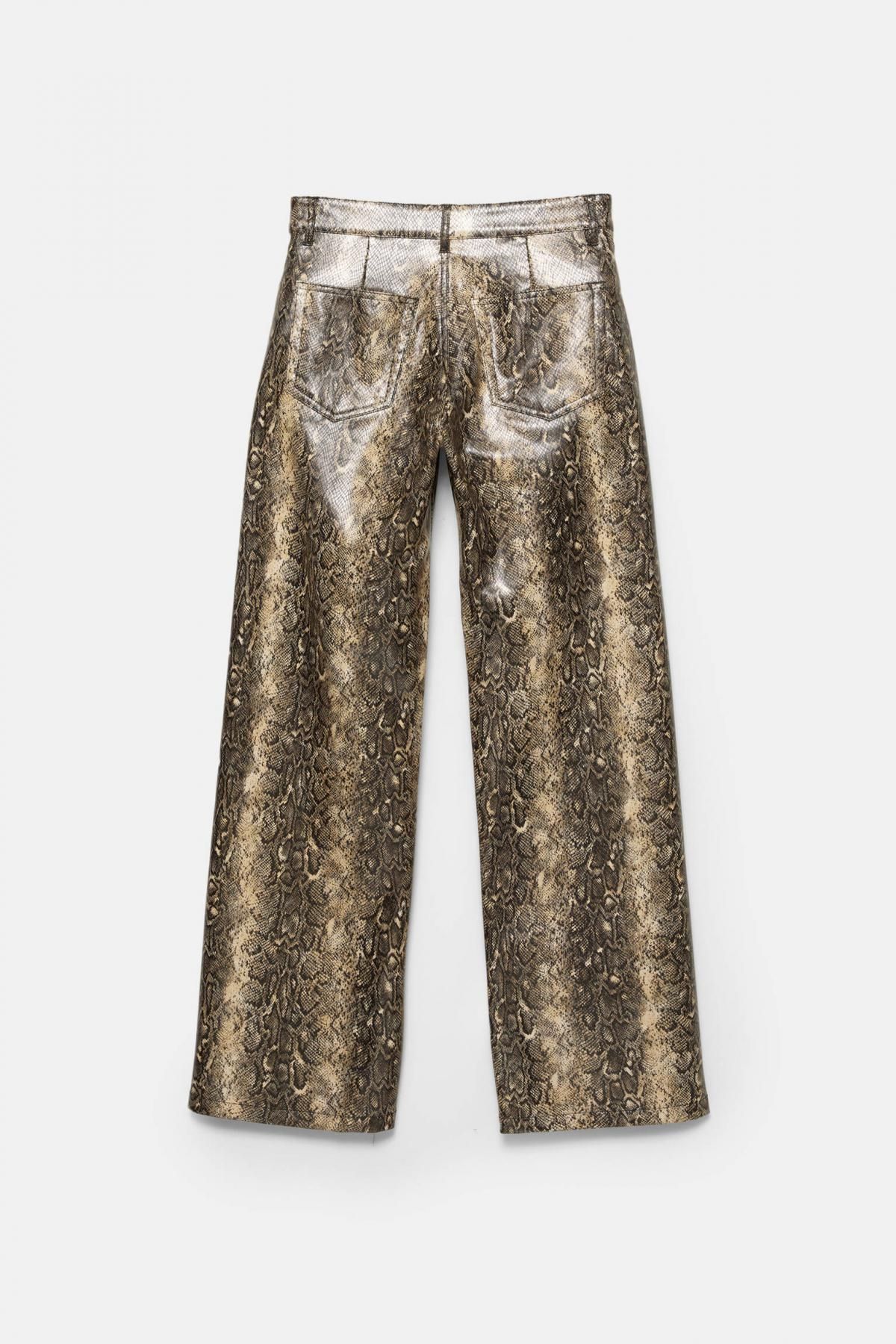 풀앤베어 애니멀 프린트 레더 이펙트 스트레이트 팬츠 7674/309 SNAKESKIN PRINT 이미지 7