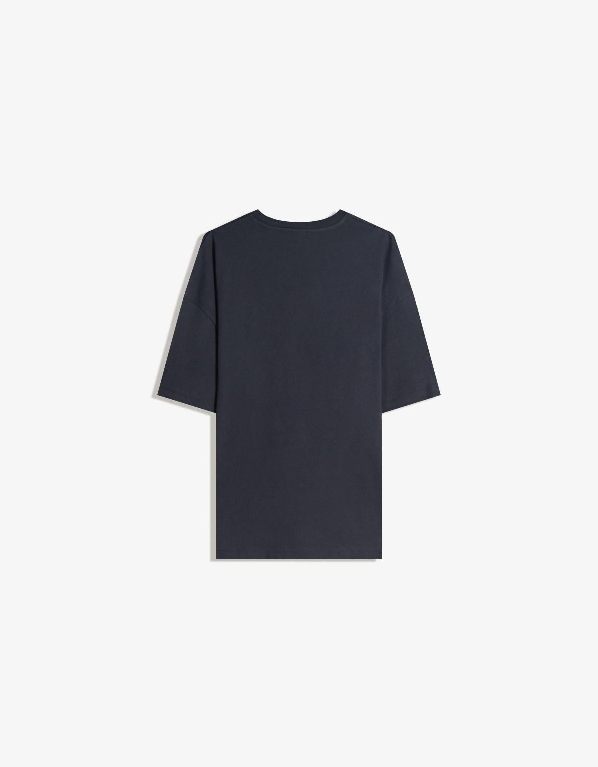 버쉬카 오버사이즈 프린트 리본 반팔 티셔츠 7665/187 DARK GREY - 상세 이미지 2