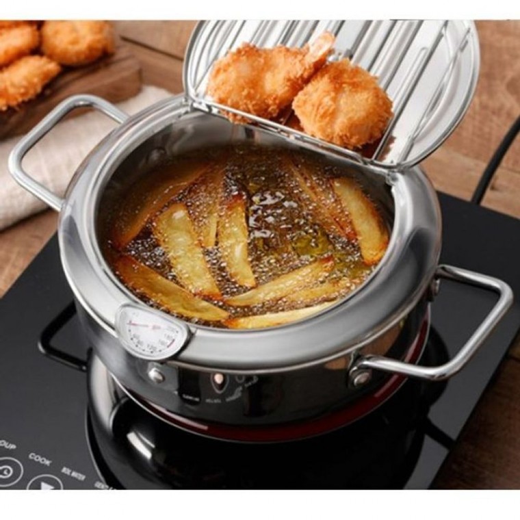 튀김기 온도계 튀김솥 24cm 키친아트 인덕션 튀김냄비 전골냄비 양수냄비 튀김팬 업소용냄비