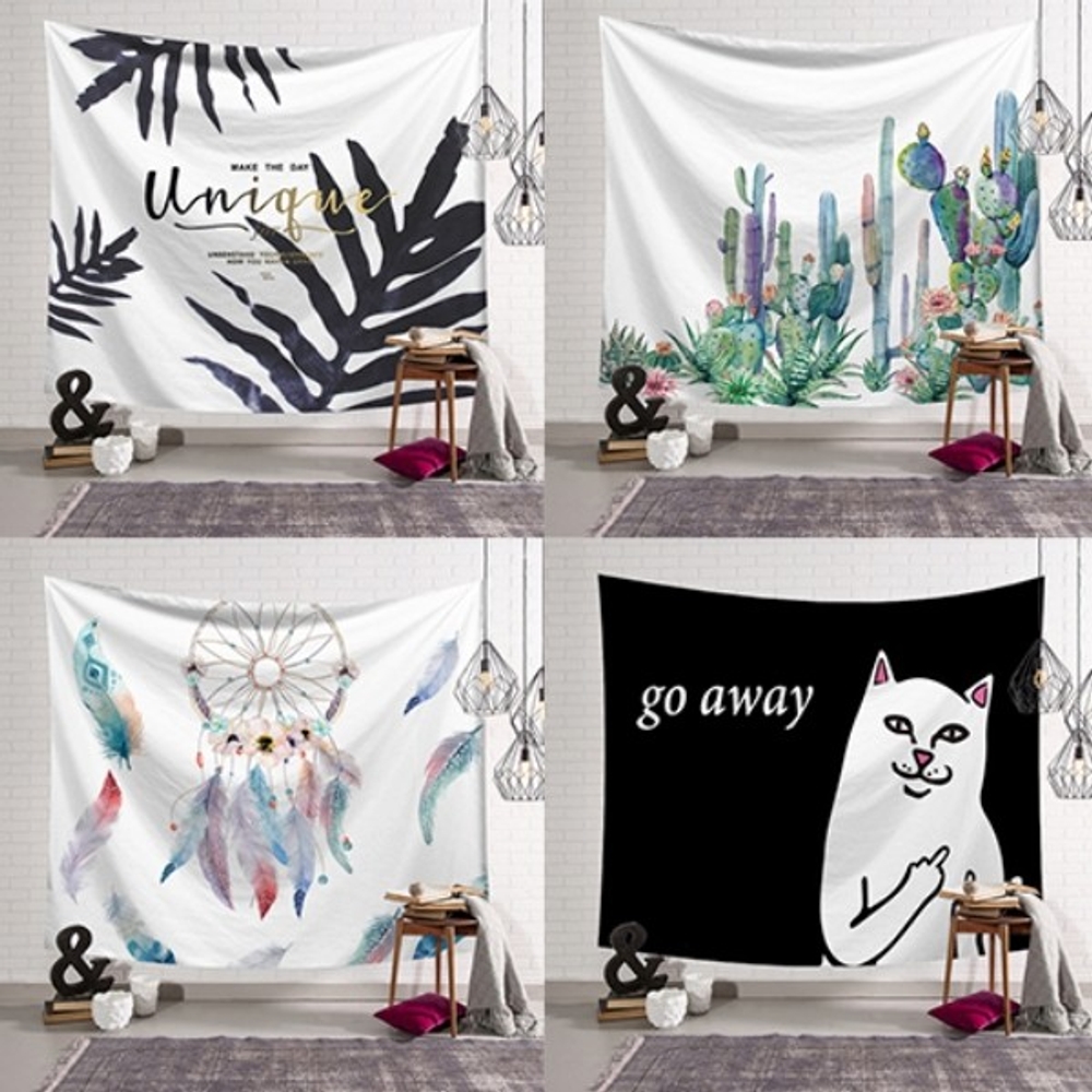 대형 패브릭 포스터 가리개 5종 태피스트리 빈티지 인테리어 벽장식