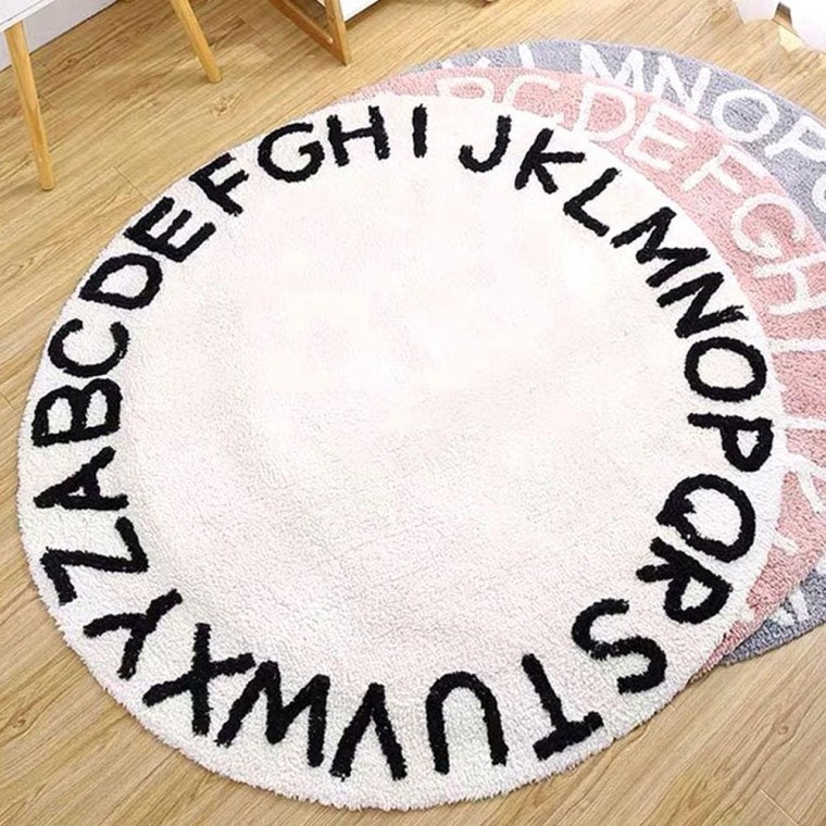 방수 원형 러그 카페트 100cm 거실 발매트 세탁러그 - 상품 이미지
