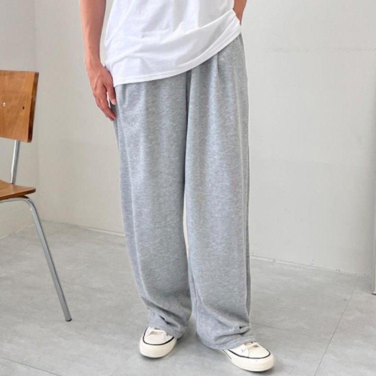 남자 앞주름 런트 와이드 팬츠 주름와이드 주름통바지 - 상품 이미지