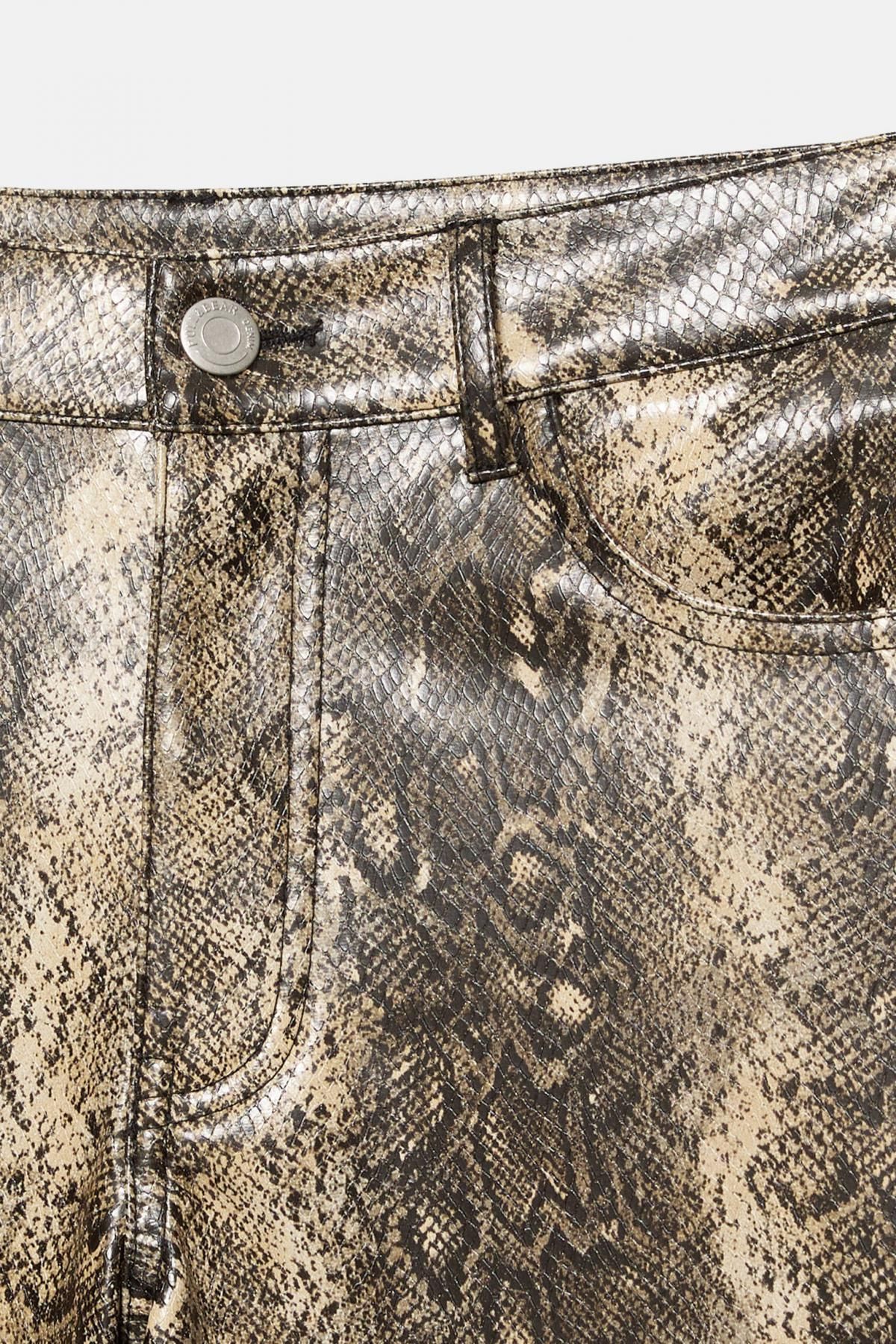 풀앤베어 애니멀 프린트 레더 이펙트 스트레이트 팬츠 7674/309 SNAKESKIN PRINT 이미지 8