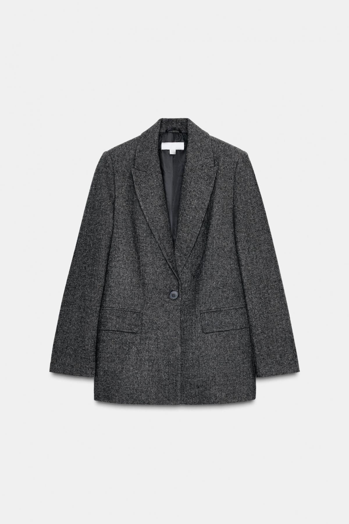 자라 클래식 헤링본 울 테일러드 블레이저 3046/388 GREY / TAN - 상품 이미지