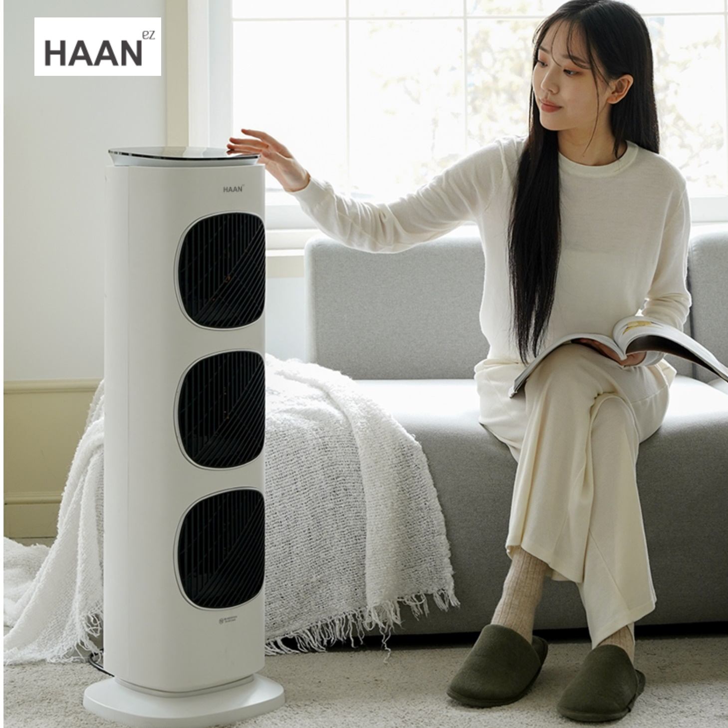 3단 타워형 업소용 전기 온풍기 대형 사무실 온풍기 저소음 온풍기