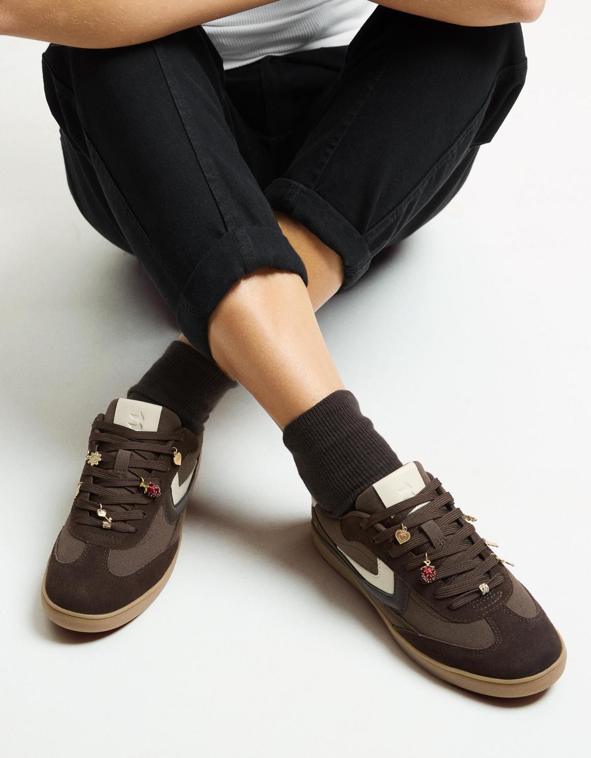 버쉬카 레트로 브라운 멀티 참 스니커즈 1450/664 MULTICOLORED 이미지 8