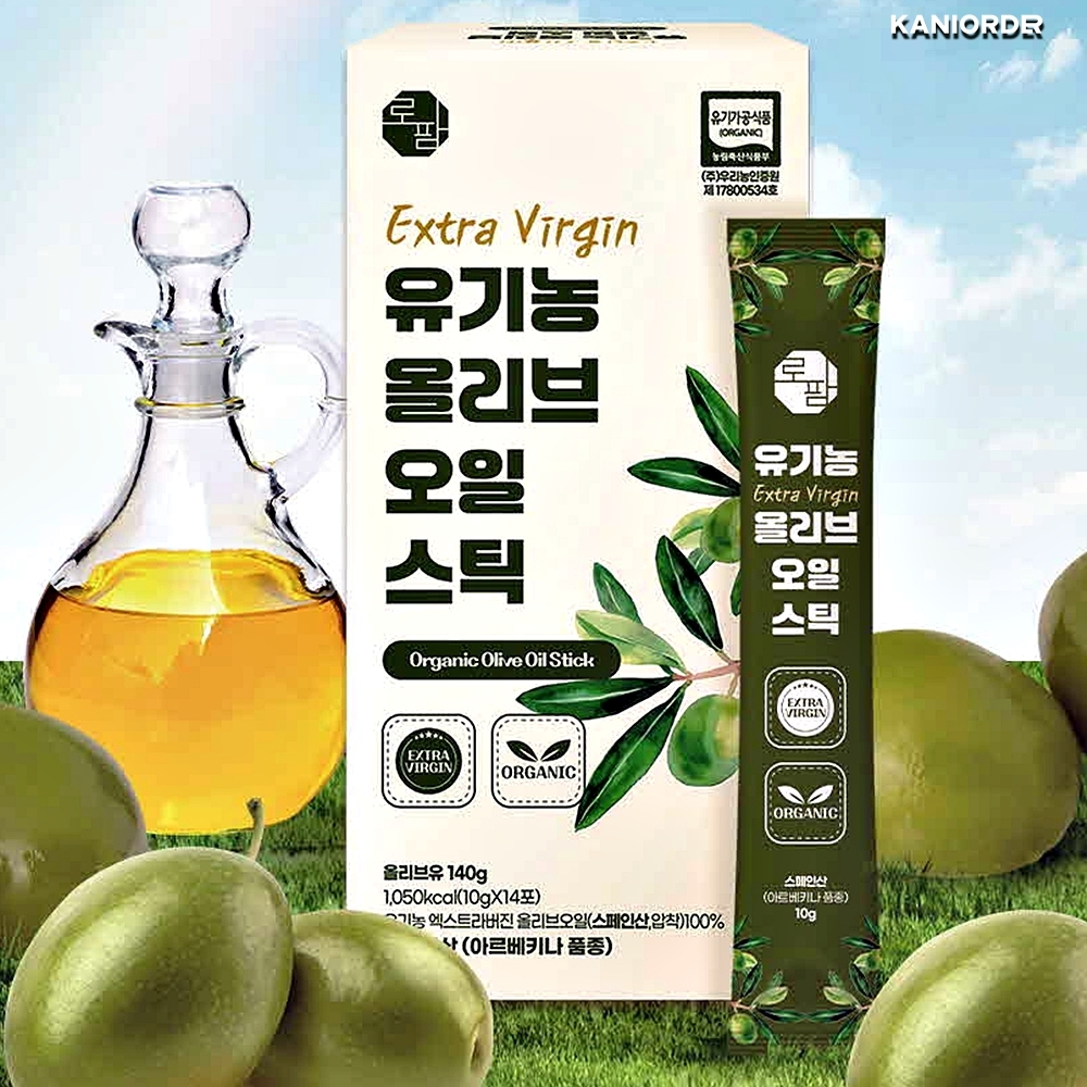 올리브오일 소분 스틱 100% 무첨가 스페인 유기농 식용 오일 캠핑 14포 - 상품 이미지