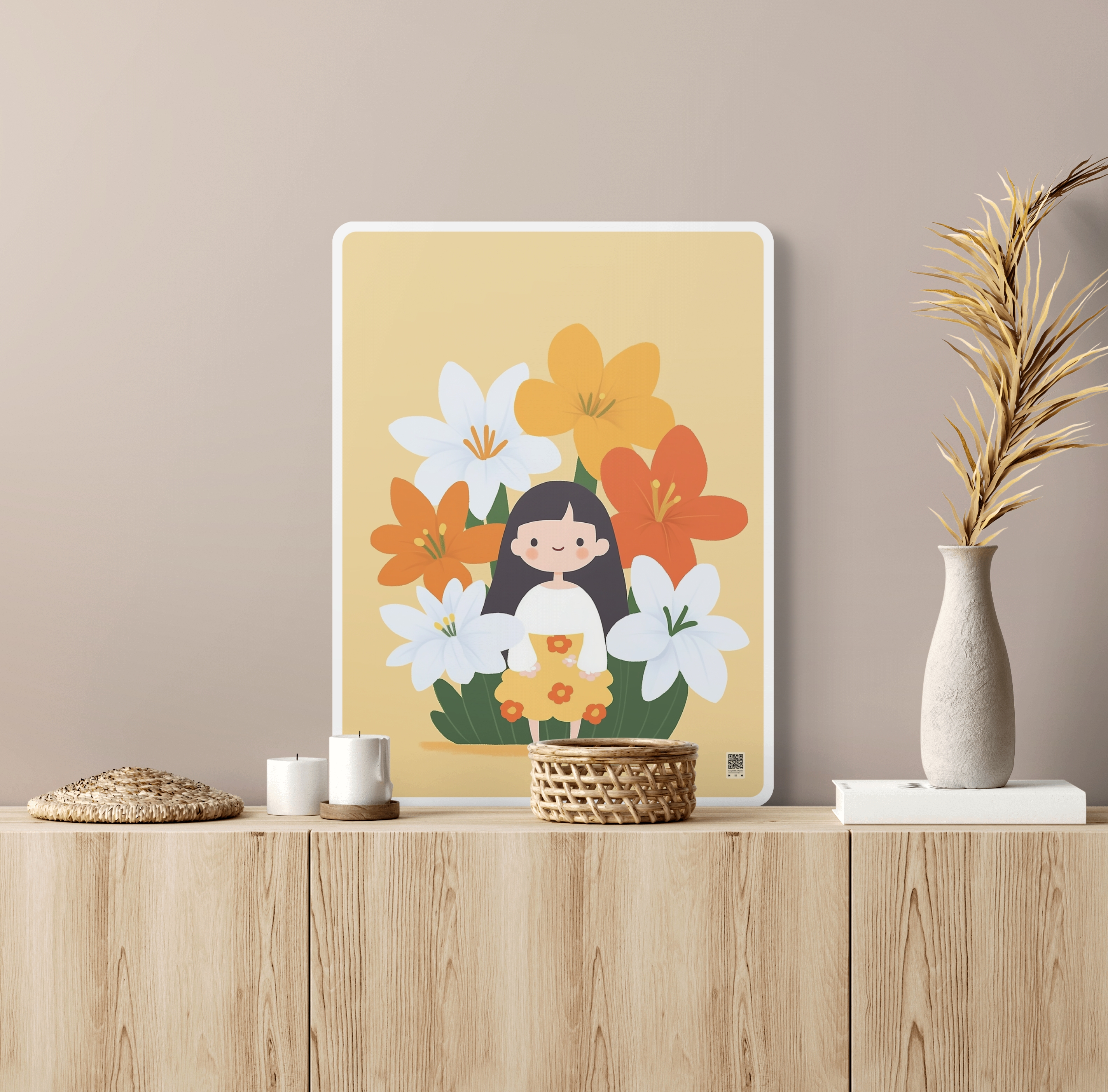 접이식테이블 꽃 동화 좌식 식물 미니 원룸 책상 보조 테이블 소형 48x72