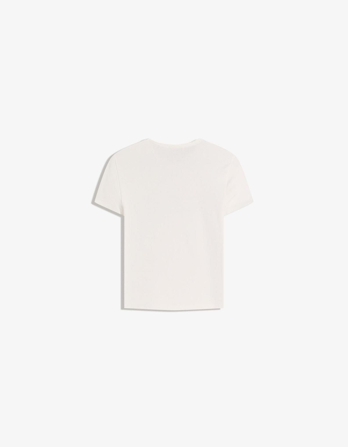 버쉬카 프린트 캐주얼 반팔 티셔츠 7834/777 OFF WHITE - 상세 이미지 3