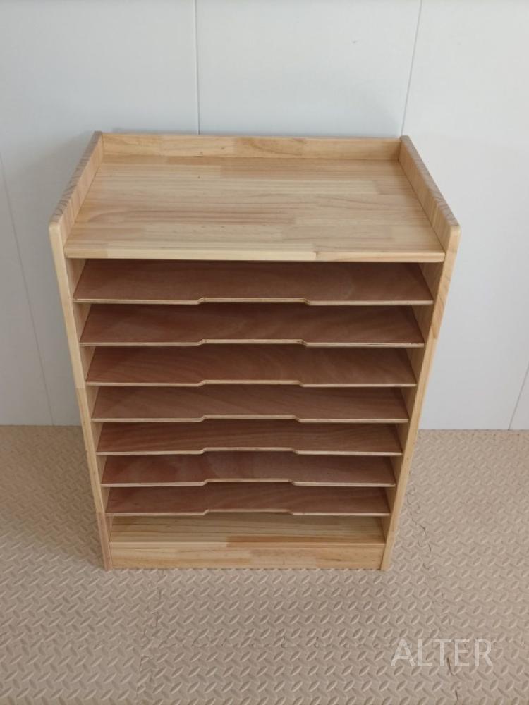 4절지 8절지 보관함 스케치북 케이스 지류 8층 60x40x80cm - 상세 이미지 3