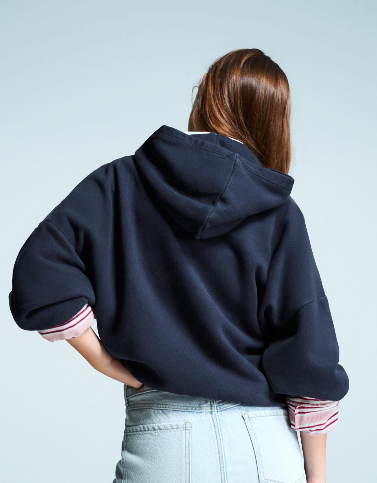 버쉬카 뉴욕 스타 프린트 네이비 후드티 7201/700 NAVY 이미지 6