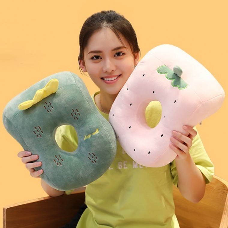 낮잠베개 꿀잠베개 캐릭터쿠션 낮잠쿠션 등쿠션 머리받침 쿠션 휴대용베개 여행용쿠션 - 상품 이미지