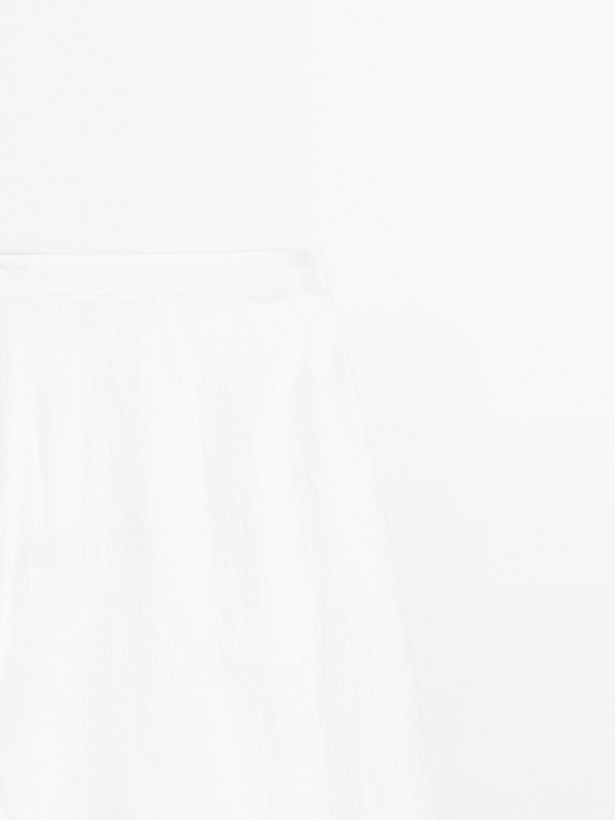 마시모두띠 린넨블렌드 와이드핏 볼륨 팬츠 5072/665 WHITE - 상세 이미지 3