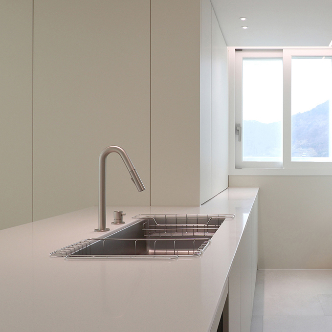 라우체 쿠치나 무광 니켈 주방 싱크수전 쿠치나TM0024N