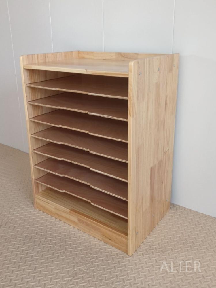4절지 8절지 보관함 스케치북 케이스 지류 8층 60x40x80cm - 상세 이미지 2