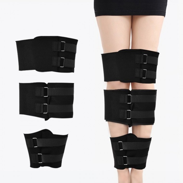 다리고정밴드 XO다리고정 네오프렌발열소재 3중고정밴드 벨크로방식 여성 청소년 사용 - 상품 이미지