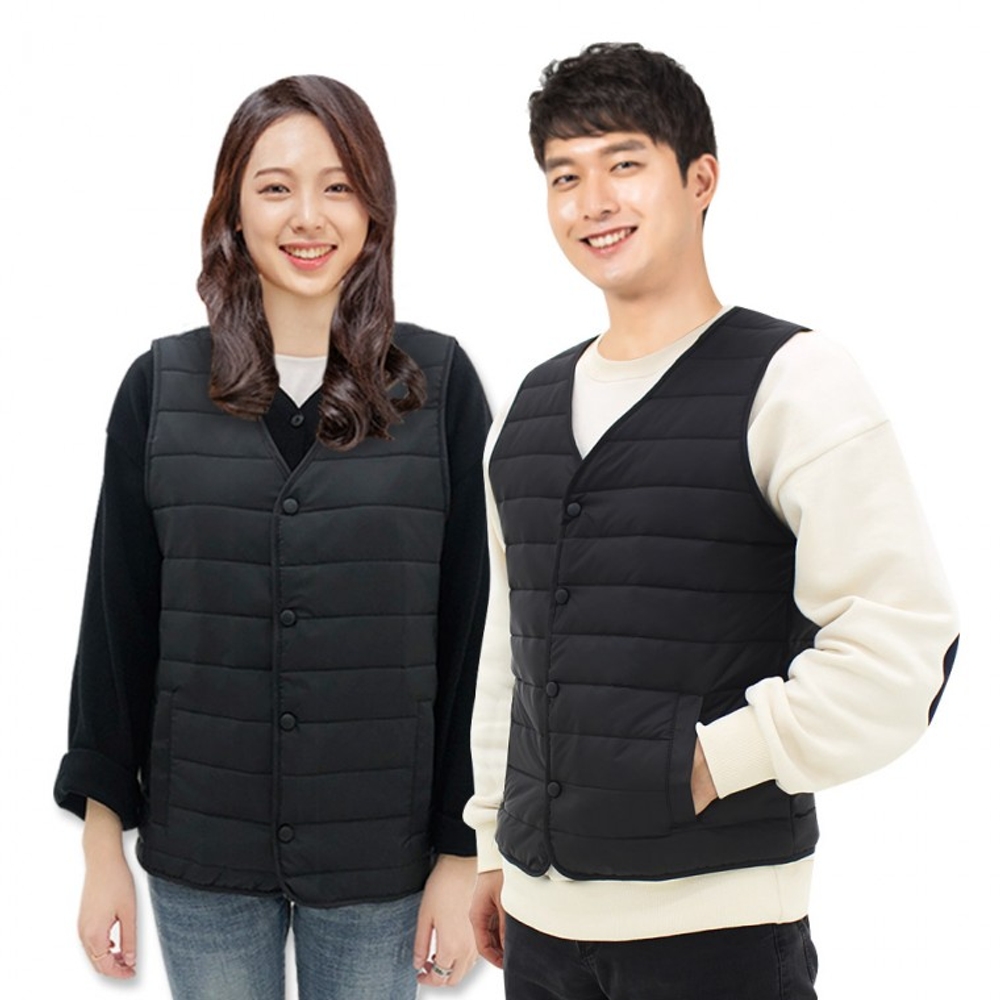 경량 패딩조끼 브이넥 겨울조끼 베스트 경량조끼 바람막이 - 상품 이미지