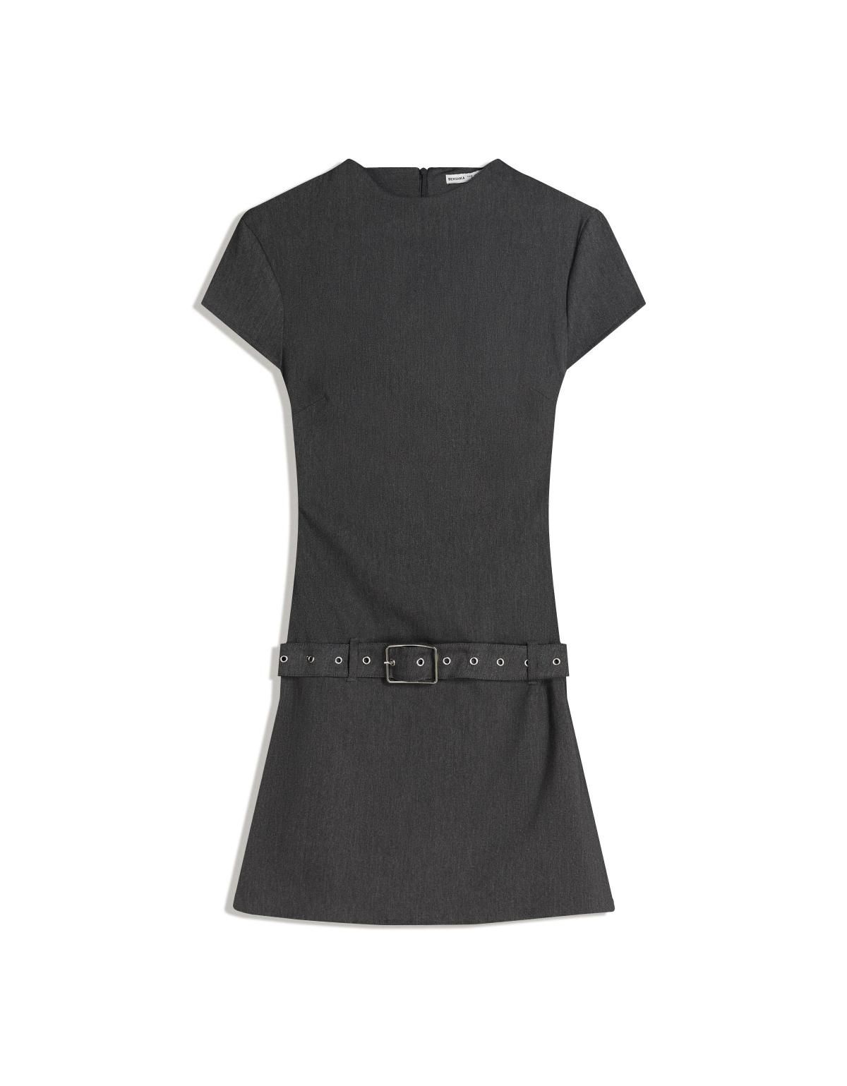 버쉬카 베이직 벨트 데일리 미니 원피스 5863/008 DARK GREY - 상세 이미지 3